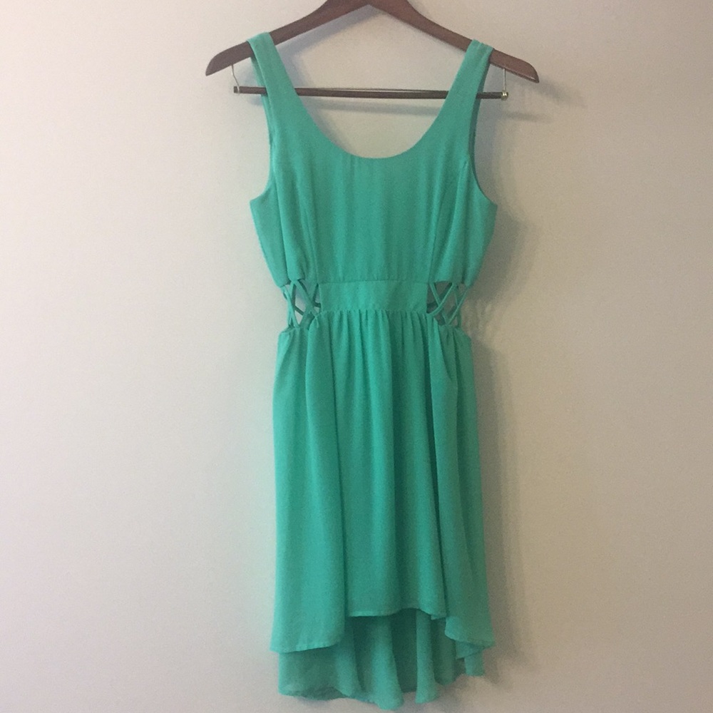 Lush size small dress with criss cross cut out